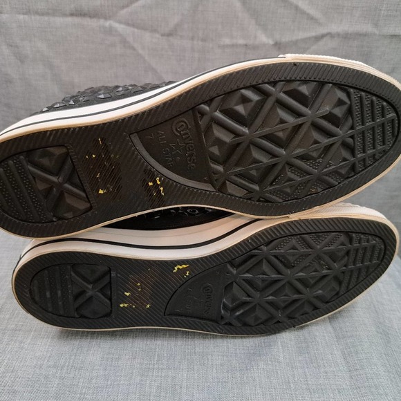 Converse Chuck Taylor All Star Black Rhinestone 540230C Womens 9 - Picture 6 of 11